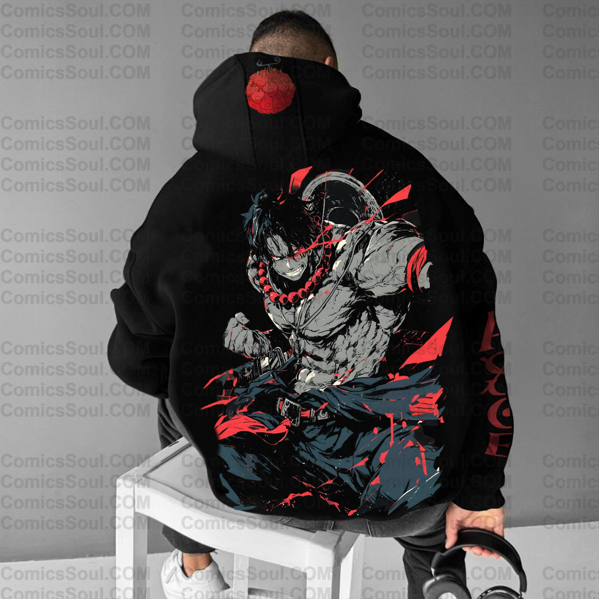 Unisex Anime Print  Casual Oversized Hoodie
