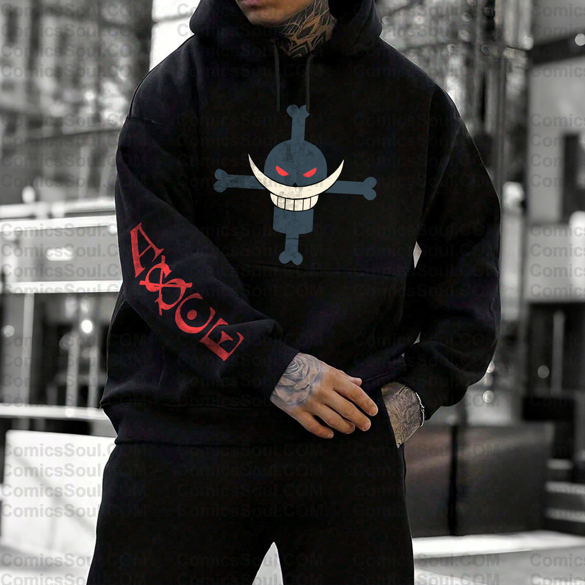 Unisex Anime Print  Casual Oversized Hoodie
