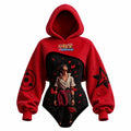 Women's Anime-Print Hooded Romper Set
