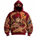 Halloween Anime-Print Hoodie