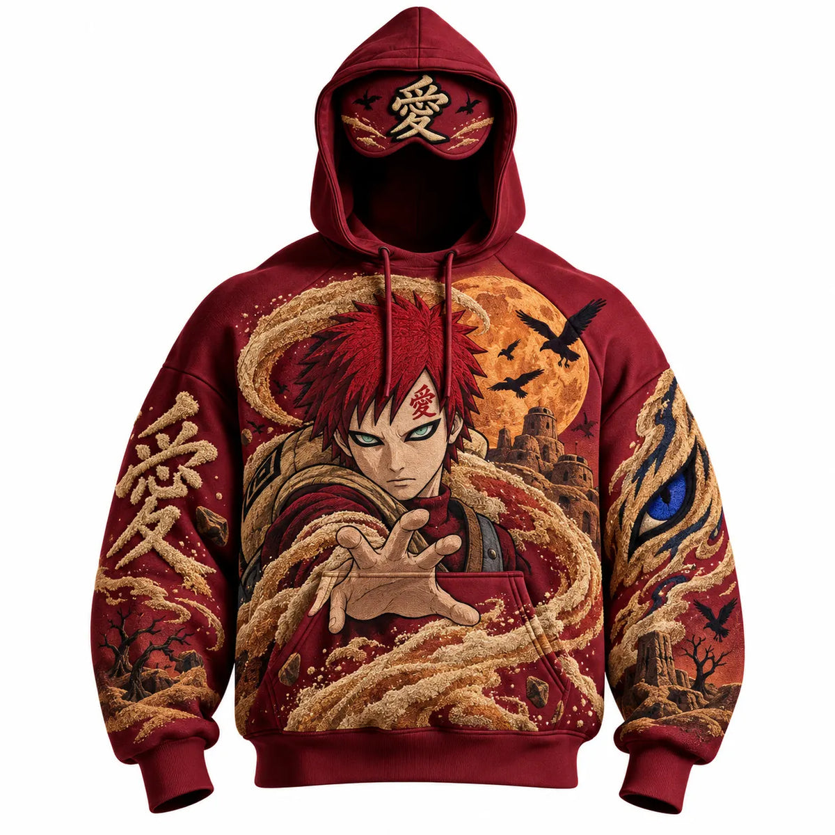 Halloween Anime-Print Hoodie