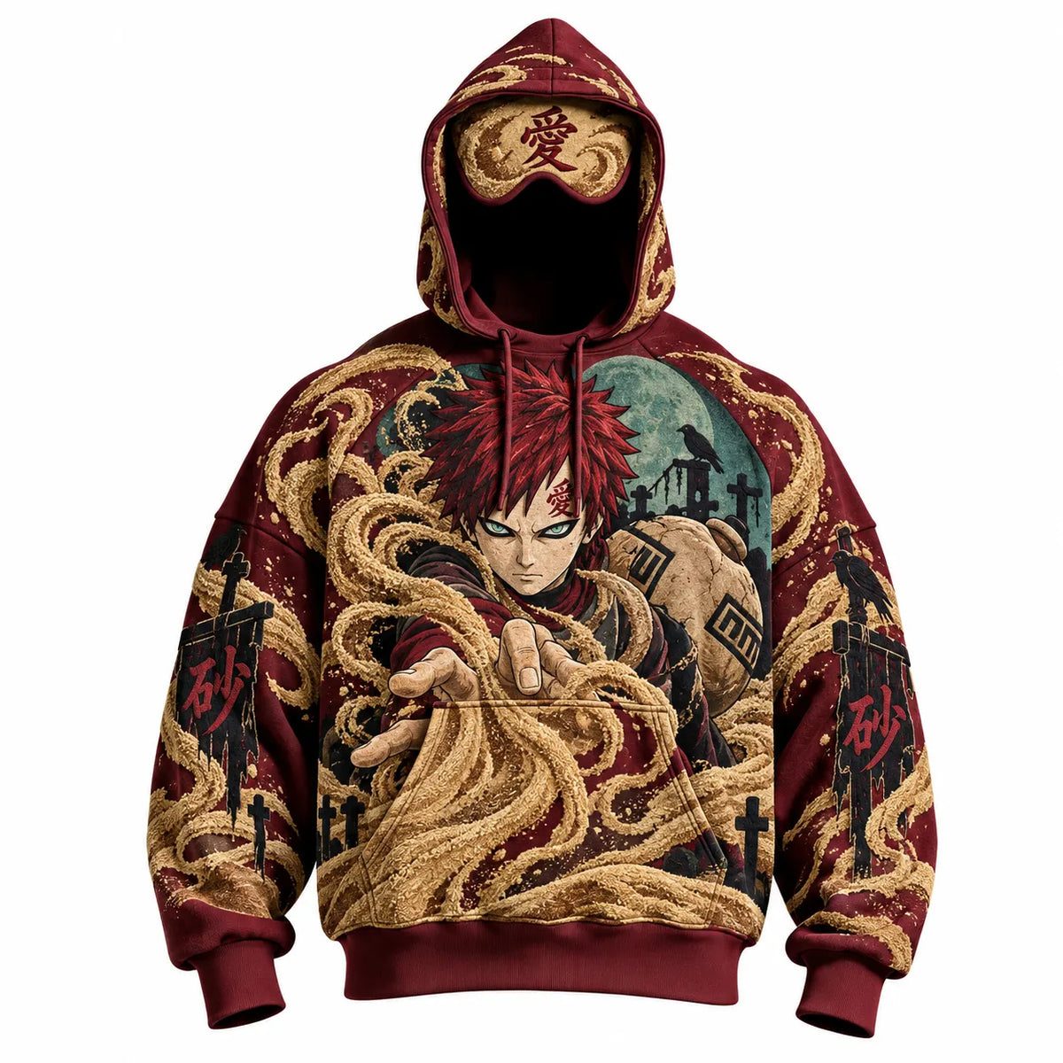 Halloween Anime-Print Hoodie