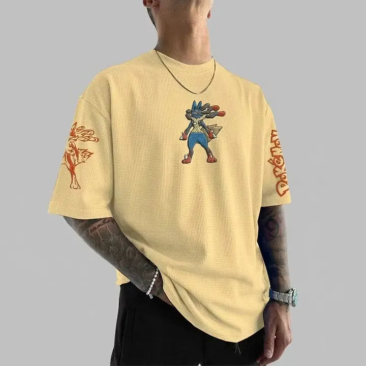 Unisex Anime Inspired Vintage Corduroy T-Shirt
