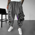 Unisex Anime Graphic Print Oversized Regular Athletic Pants