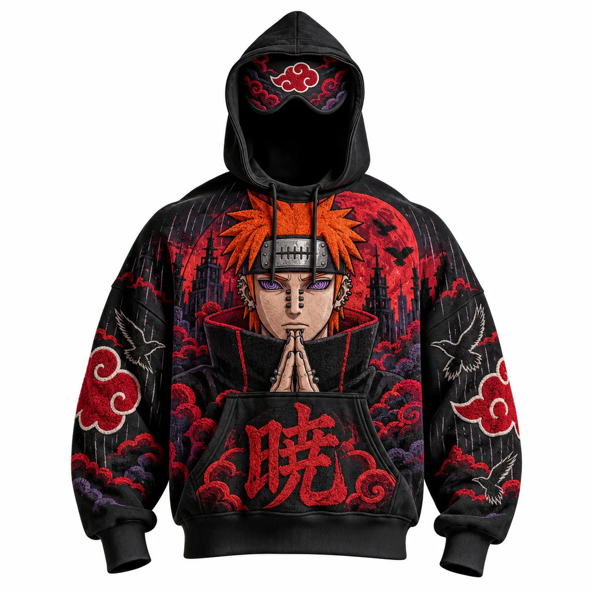 Halloween Anime-Print Hoodie