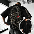 Unisex Anime-Style Retro Corduroy Oversized T-Shirt