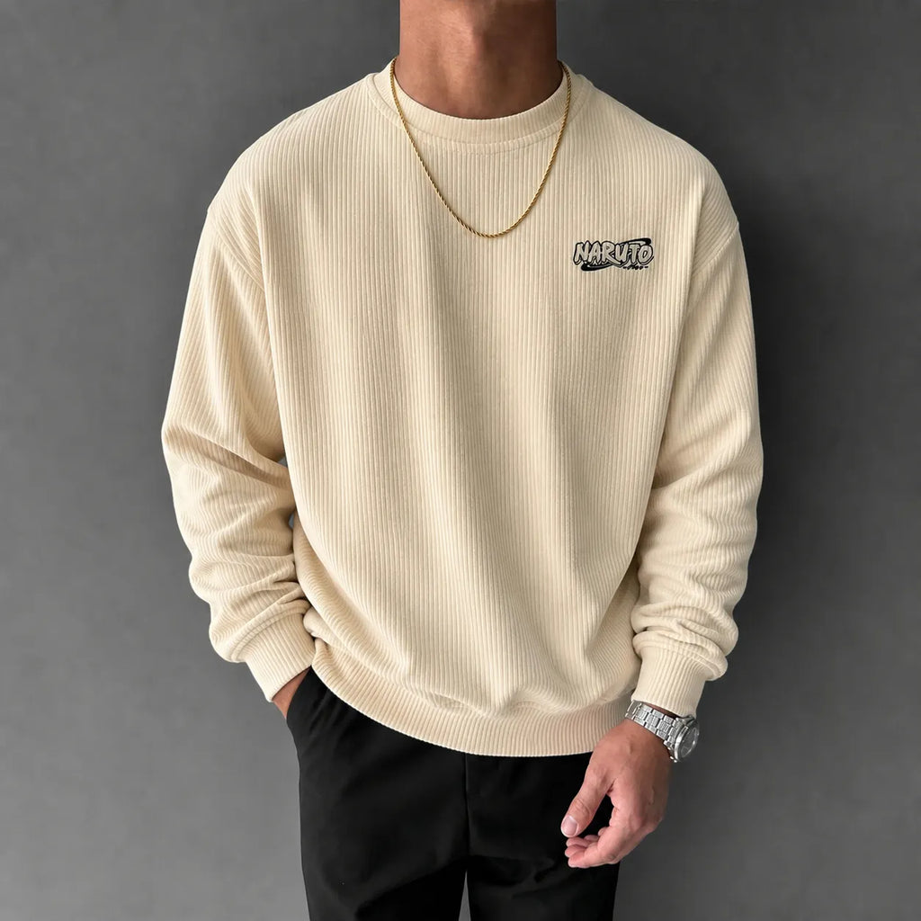 Unisex Anime-print Crewneck Sweatshirt