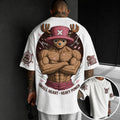 Unisex Short-Sleeve Corduroy T-Shirt With Anime Print