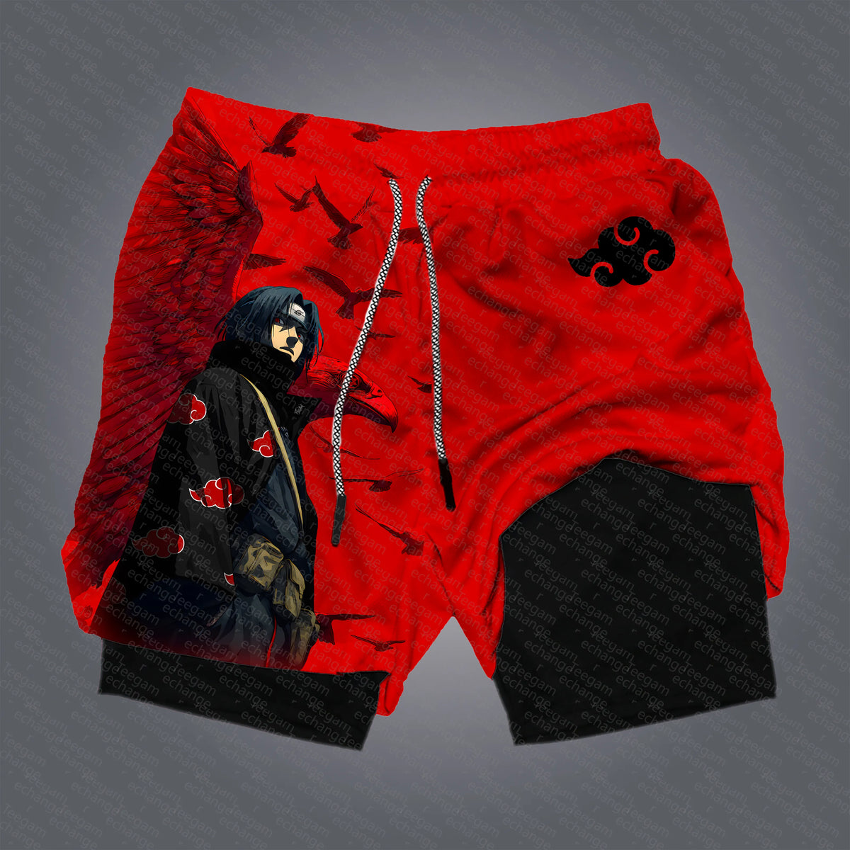 Unisex Naruto Anime Graphic Streetwear Shorts