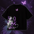 High-quality unisex anime graphic washed printed T-shirt| KNY