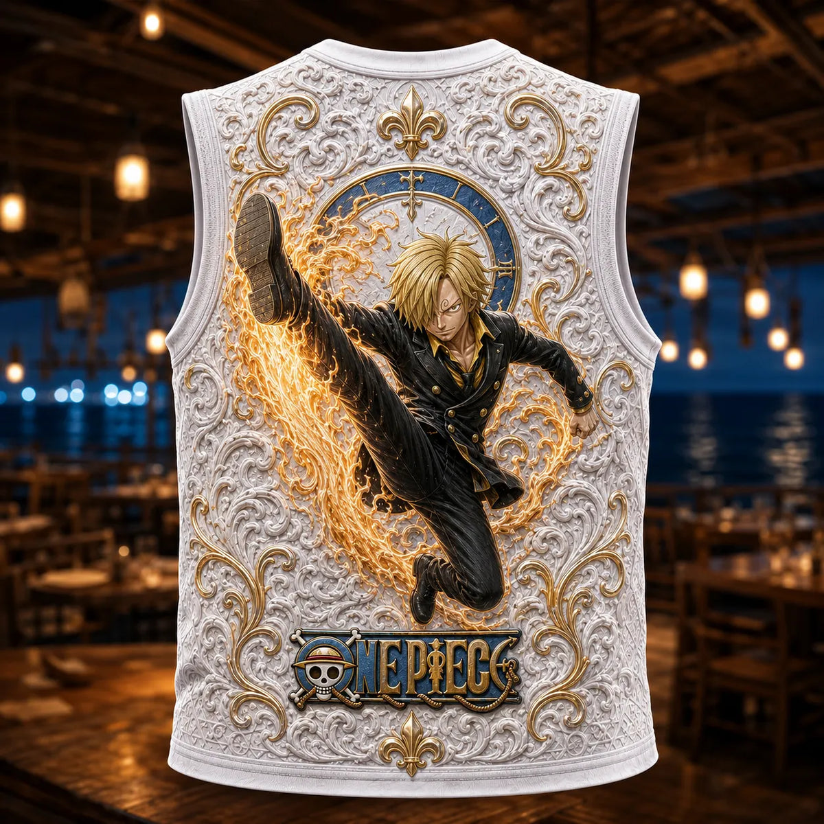 Pirate Crew Graphic Crew-Neck Tank Top