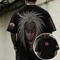 Unisex Anime-Style Retro Corduroy Oversized T-Shirt