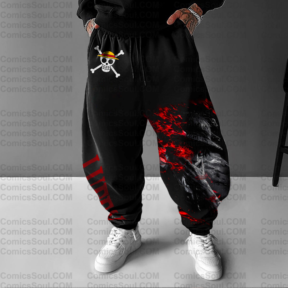 Unisex Anime Printed Gift Oversized Regular Athletic Pants