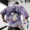 Unisex Anime-Style Retro Corduroy Oversized T-Shirt