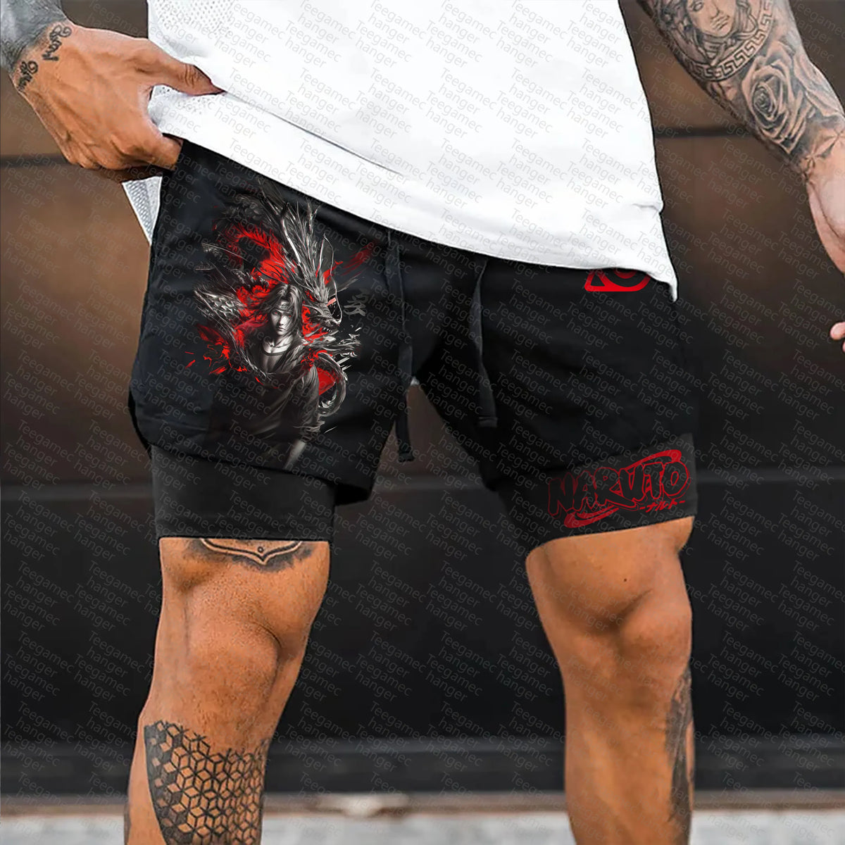 Unisex Naruto Anime Graphic Streetwear Shorts