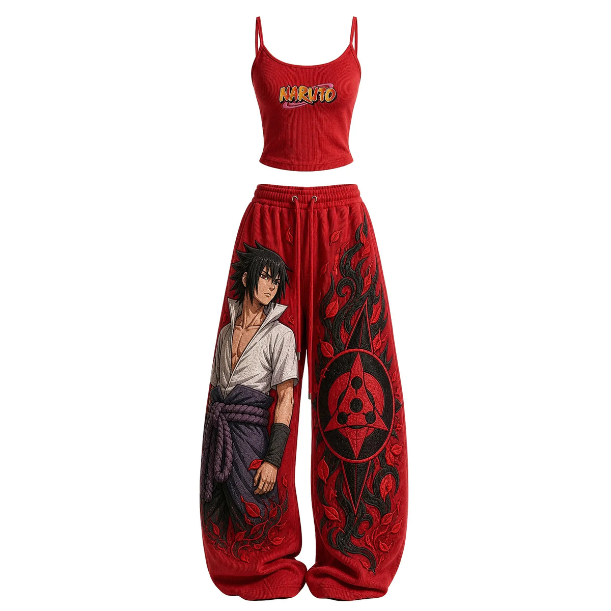 Women's Anime-Print Camisole And Pants Set