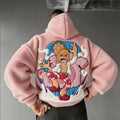 Color-blocked Plush Hoodie