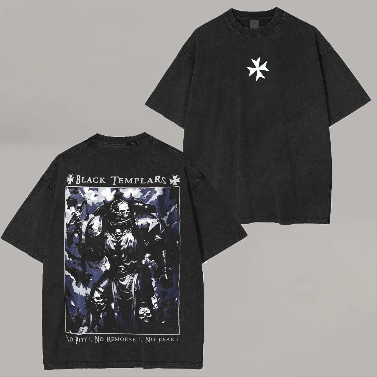 Black Templars Printed Unisex Washed T-Shirt
