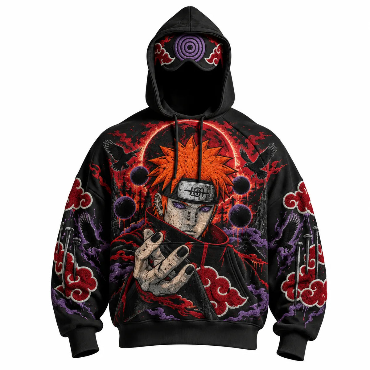 Halloween Anime-Print Hoodie