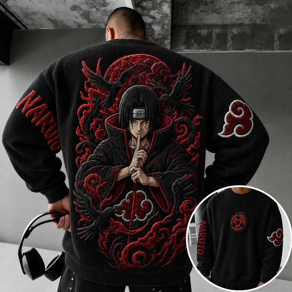 Unisex Anime-print Crewneck Sweatshirt