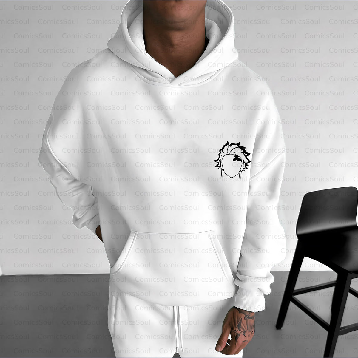Plus Velvet Unisex Anime Graphic Streetwear Vintage Hoodie