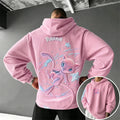 Unisex Retro Corduroy Hoodie With Anime-style Graphics