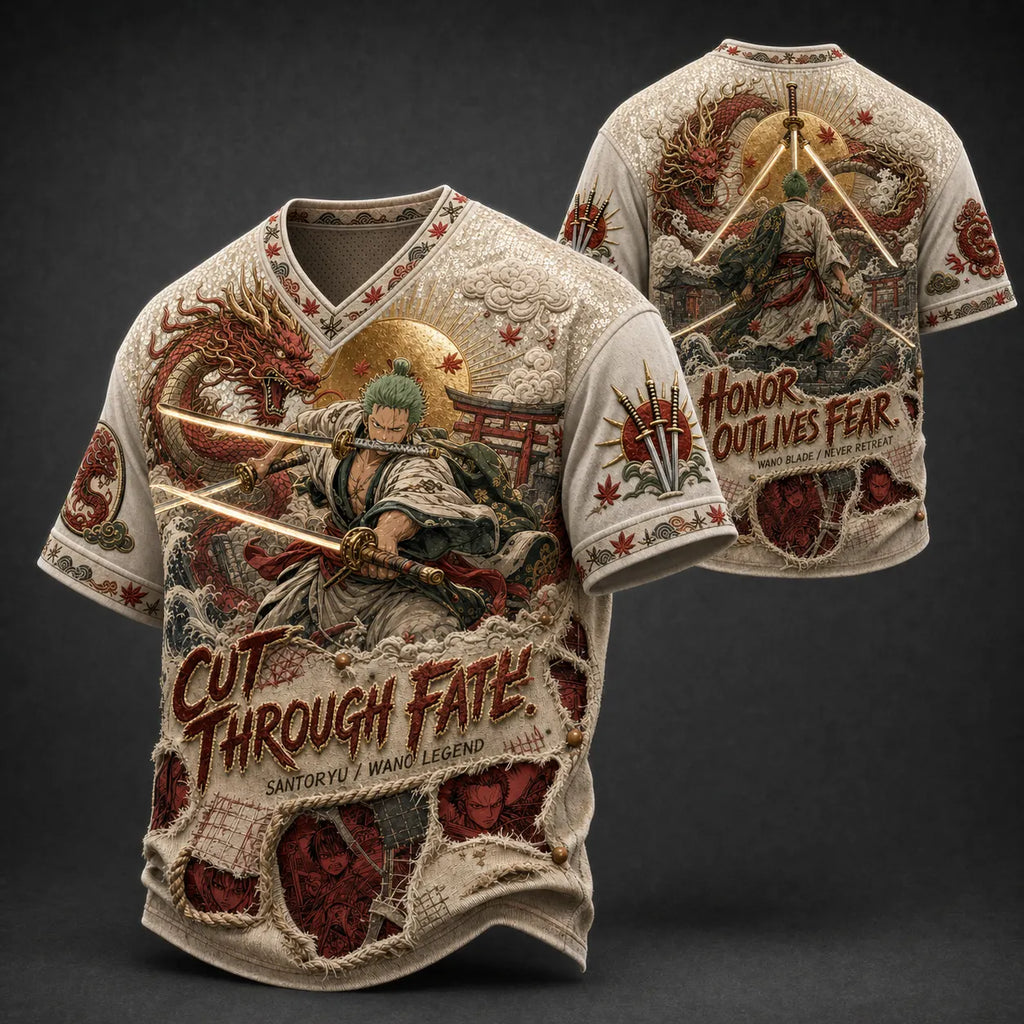 Pirate Crew Print V-Neck T-Shirt