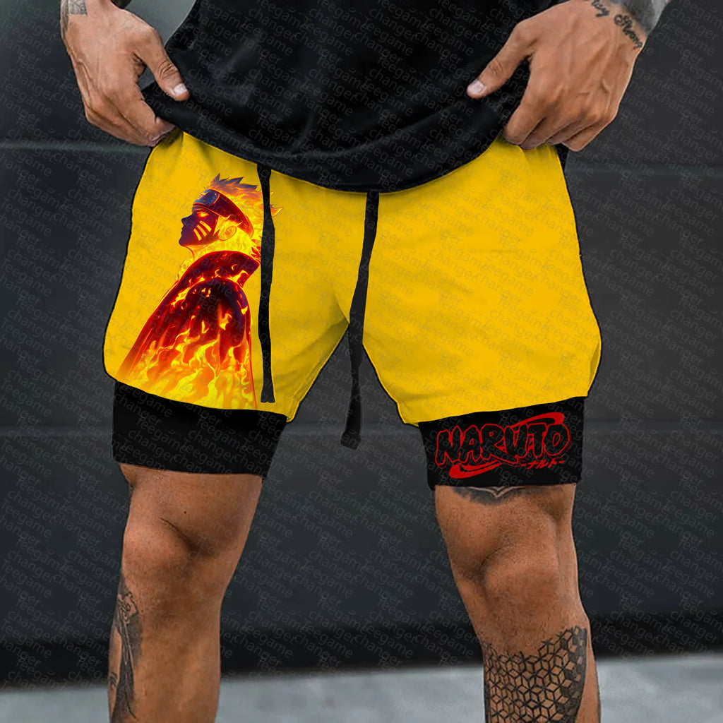 Unisex Naruto Anime Graphic Streetwear Shorts
