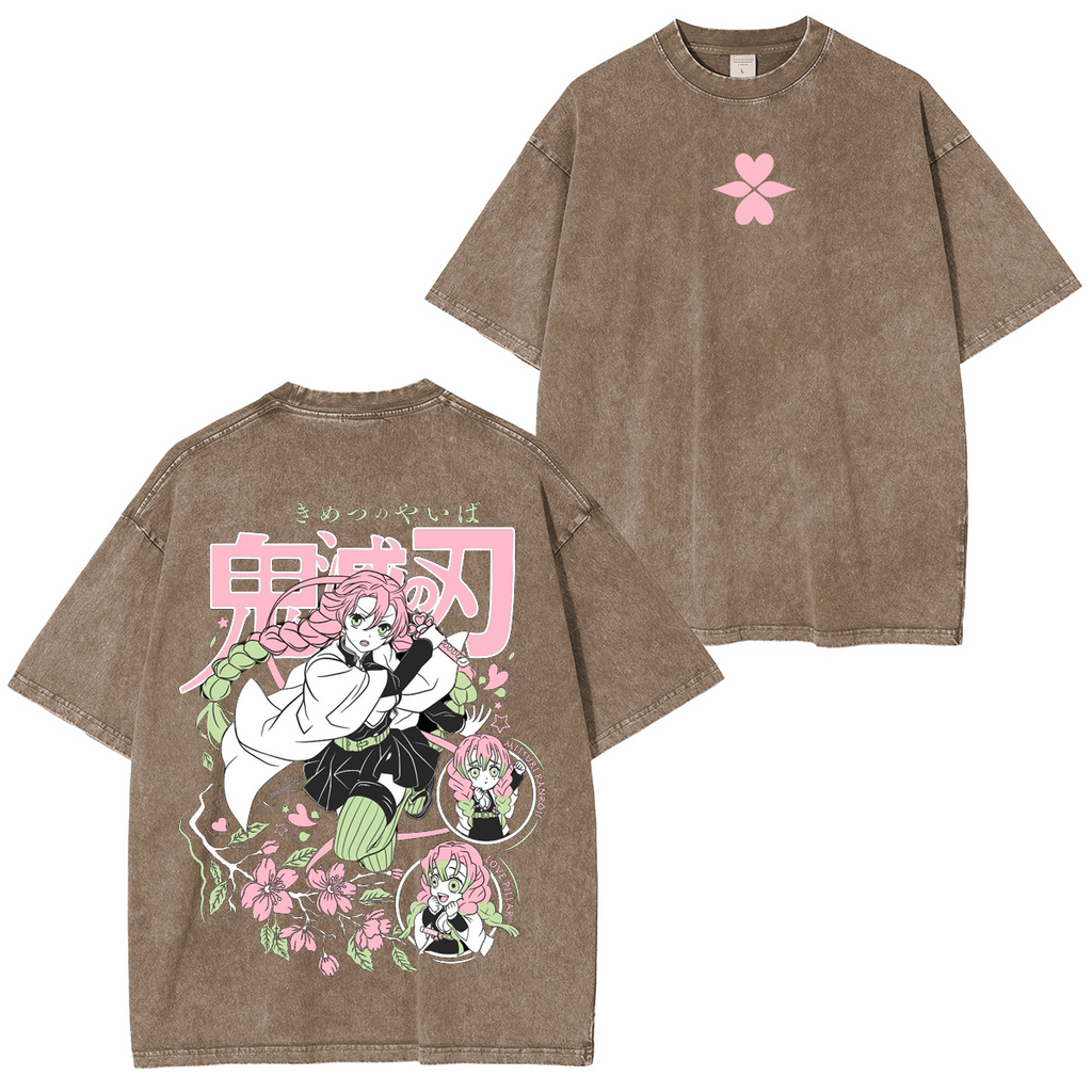 Mitsuri Kanroji,Anime Anime Unsiex Washed T-Shirt| KNY