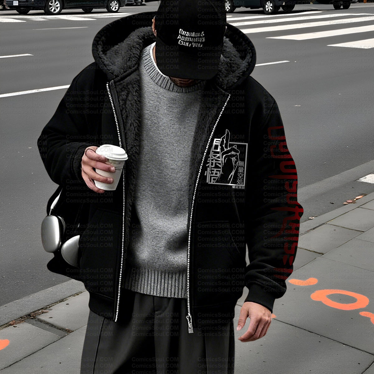 Unisex Graphic Streetwear Vintage Zipper Cardigan Plush Hoodid