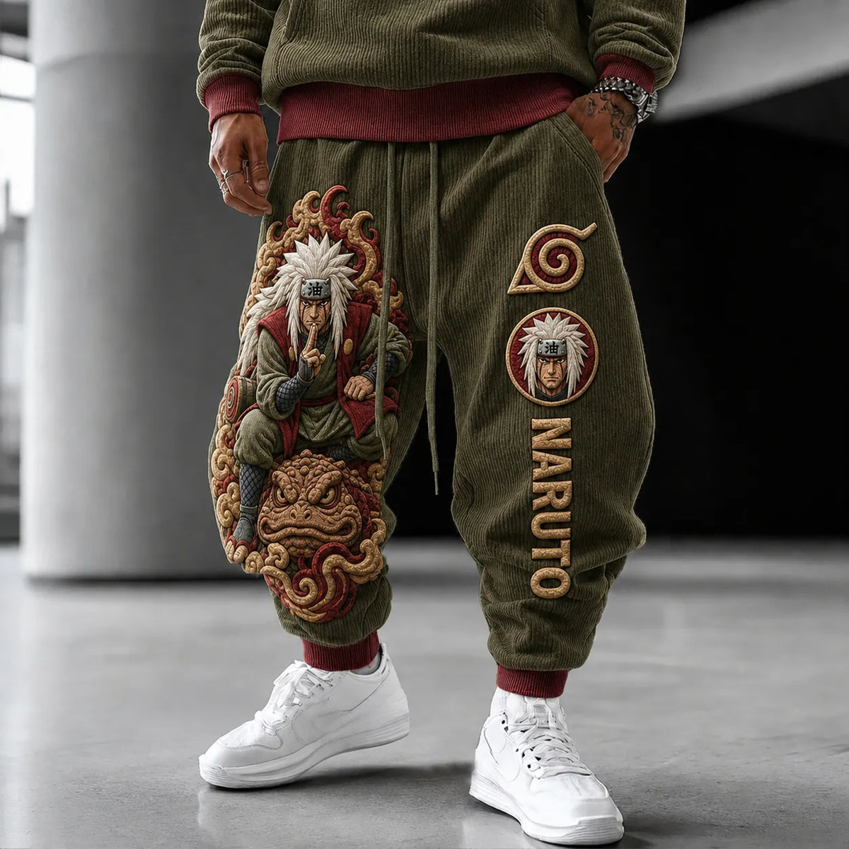 Unisex Anime-print Trousers