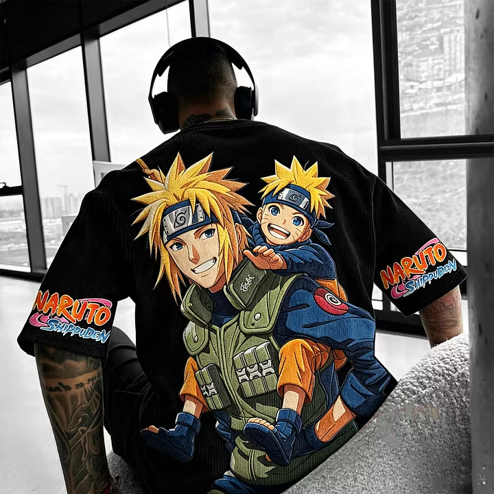 Anime Vintage Corduroy T-Shirt