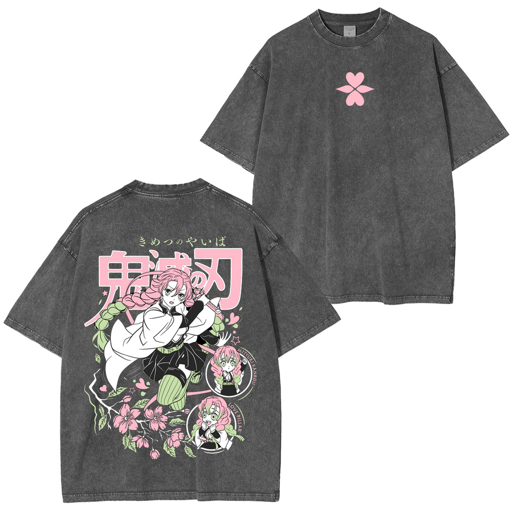 Mitsuri Kanroji,Anime Anime Unsiex Washed T-Shirt| KNY