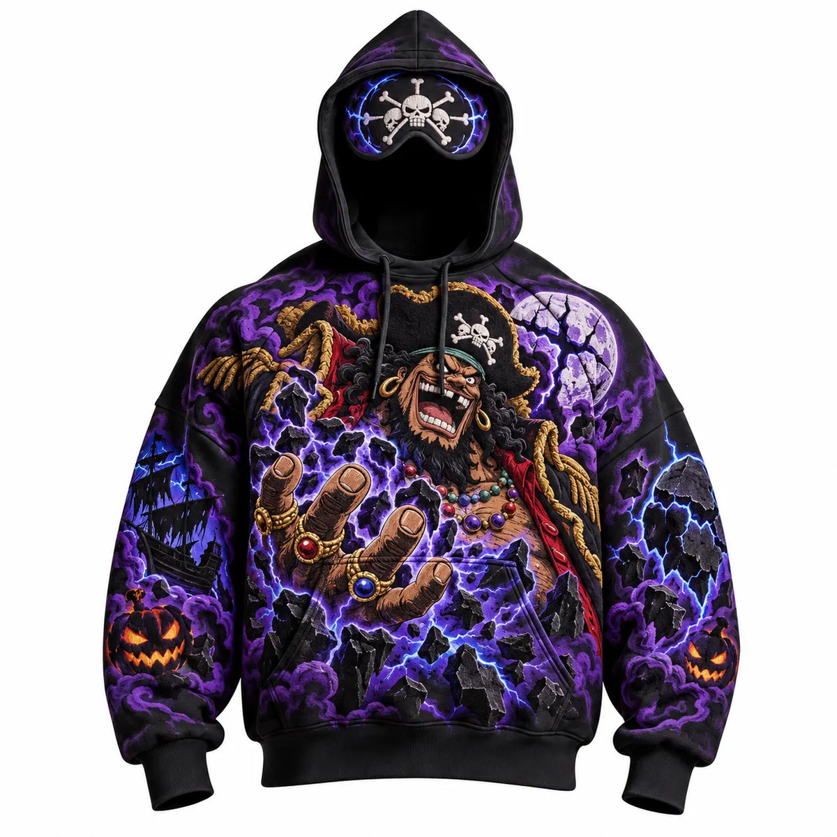 Halloween Anime-Print Hoodie
