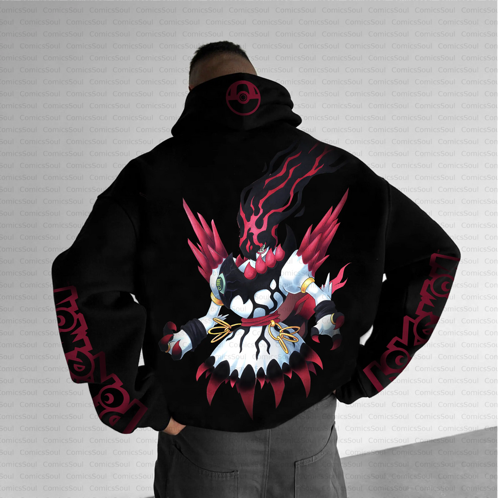 Unisex Anime Inspired Vintage Plush Hoodie