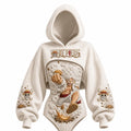 Women's Anime-Print Hooded Romper Set