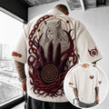 Unisex Anime-Style Retro Corduroy Oversized T-Shirt
