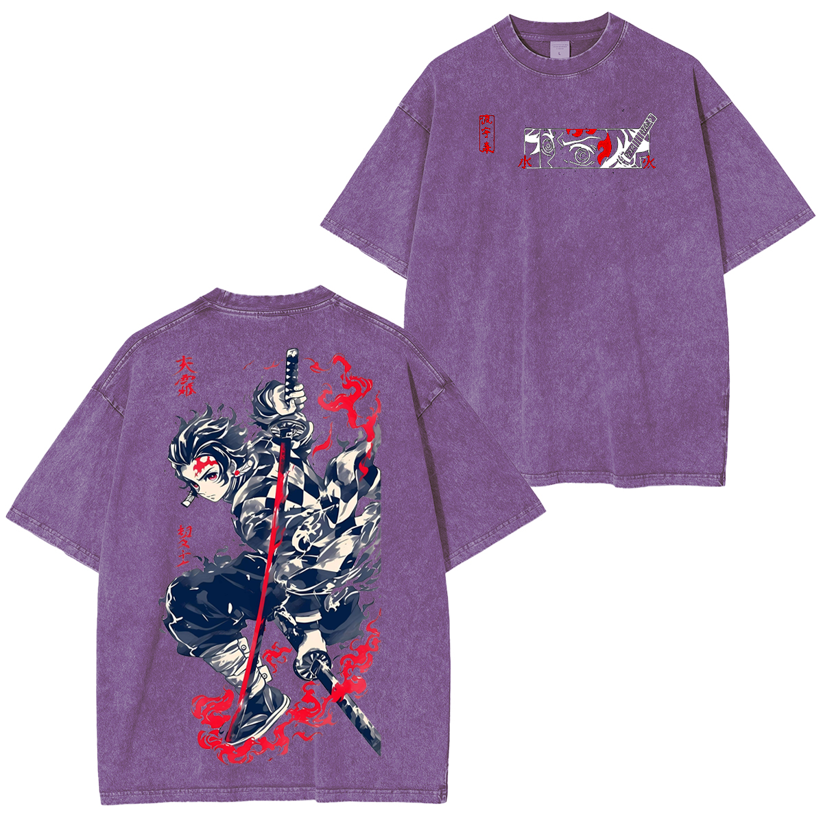 Kamado Tanjiro ,KNY Anime Unisex Washed T-Shirt