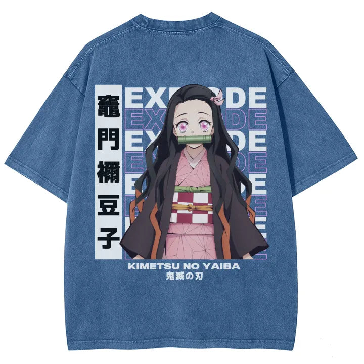 OG Nezuko Kamado Vintage Oversized T-Shirt | KNY