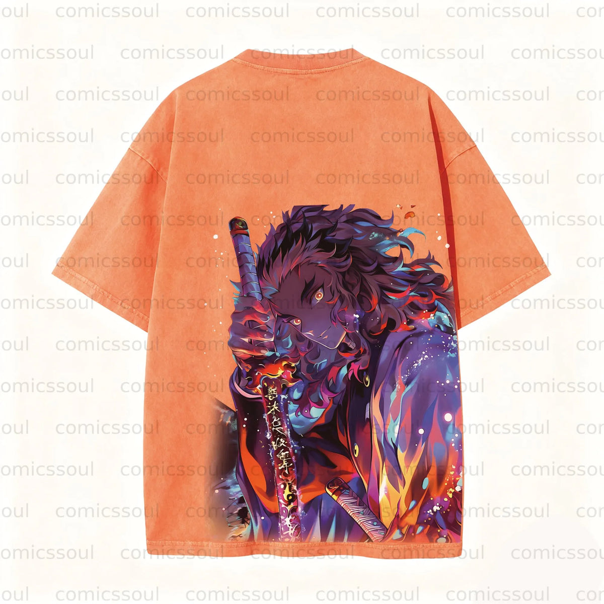 Vintage 3D Direct Inkjet Printed Washed Unisex T-Shirt