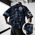 Unisex Short-Sleeve Corduroy T-Shirt With Anime Print