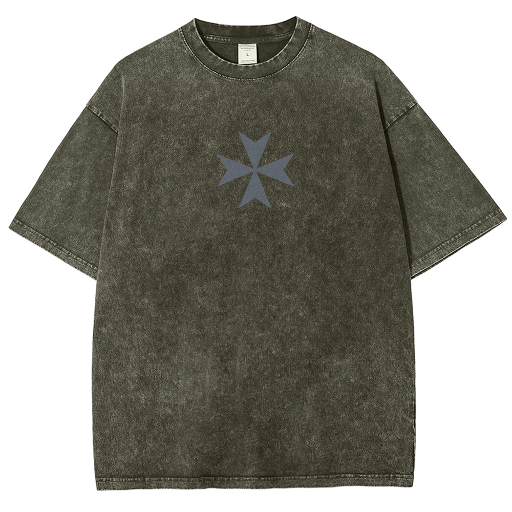Vintage Casual Washed T-Shirt 2509002319丨WH40K