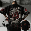 Unisex Anime-Style Retro Corduroy Oversized T-Shirt