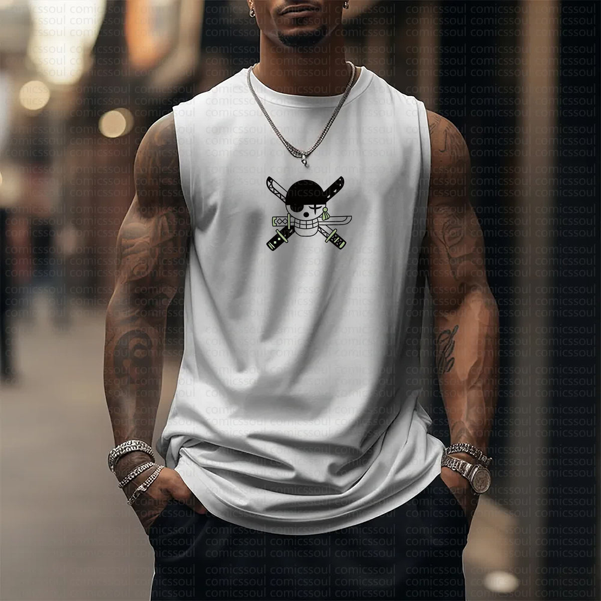 Unisex  “Comicssoul” Casual Anime  Tank Top