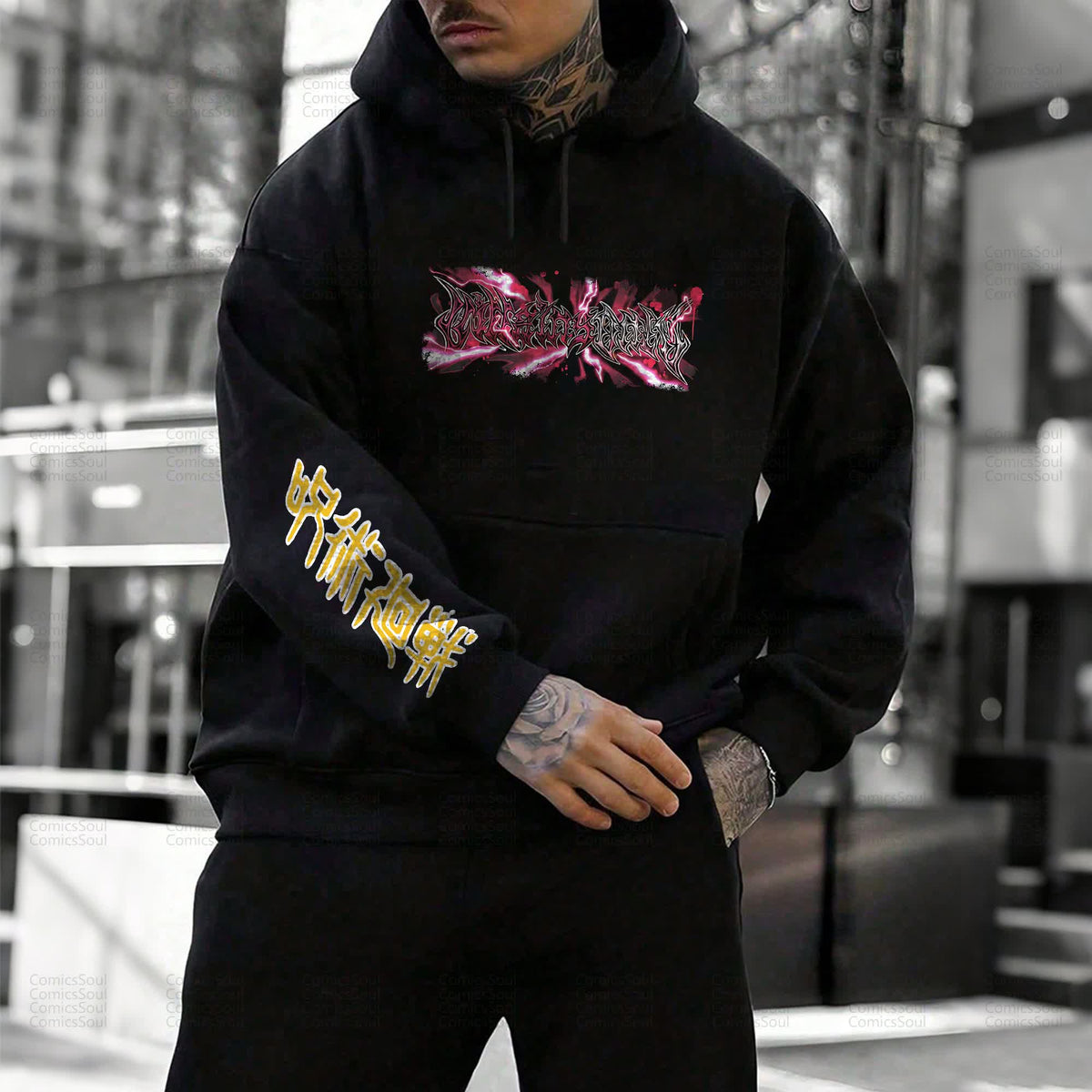 Unisex “Comicssoul” Anime Graphic Streetwear Vintage Hoodie