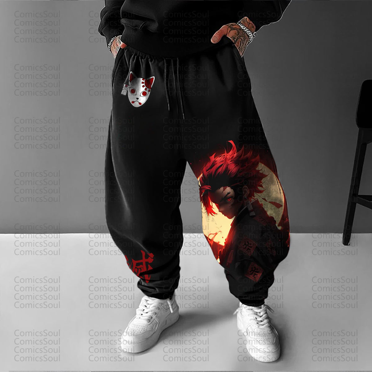 Unisex Anime Inspired Vintage Pants丨Comicssoul