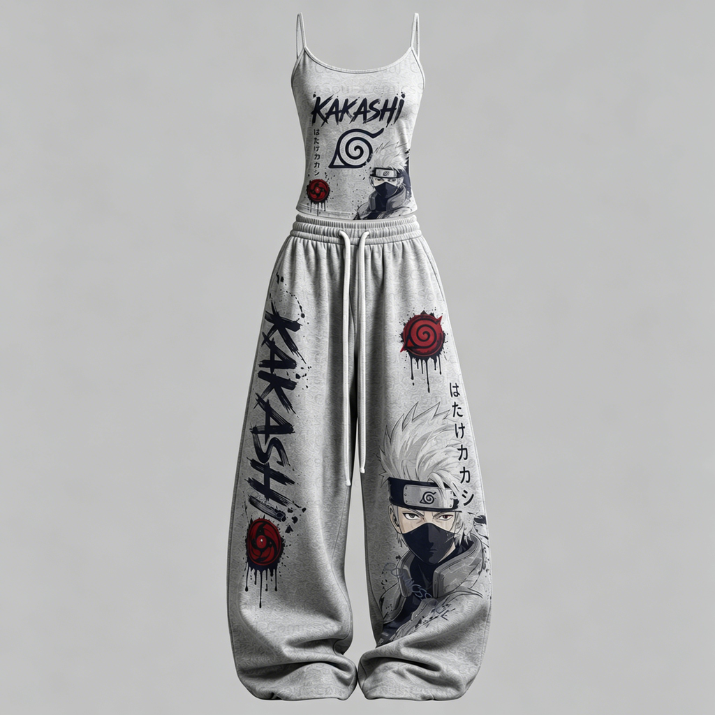 Naruto Top & Elasticated Trousers Two-Piece Set | Anime Graphic