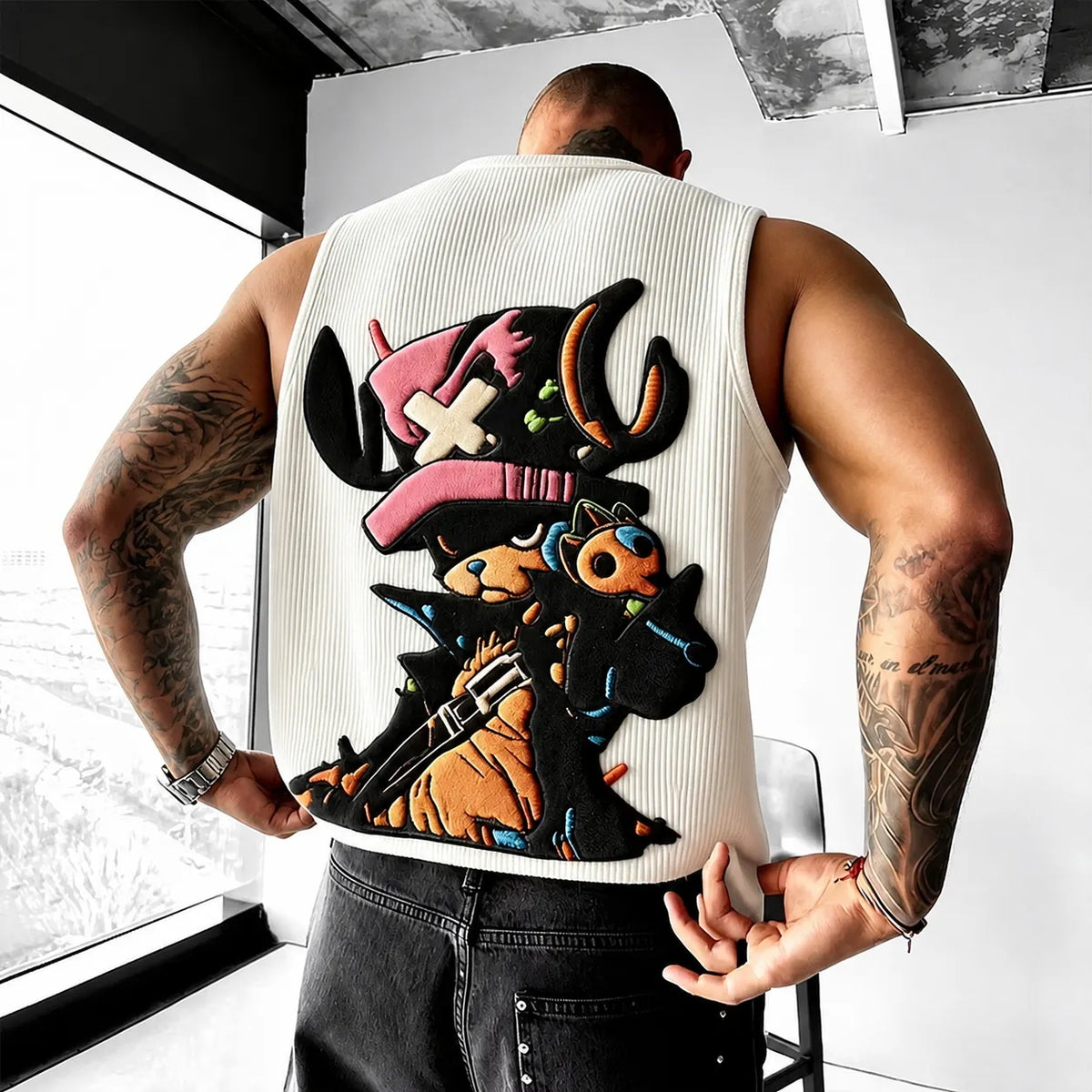 Unisex Anime-print Tank Top
