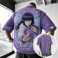 Unisex Anime-Style Retro Corduroy Oversized T-Shirt