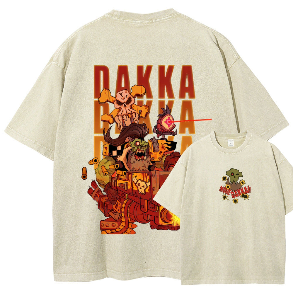 Vintage Casual Washed T-Shirt 丨WH40K